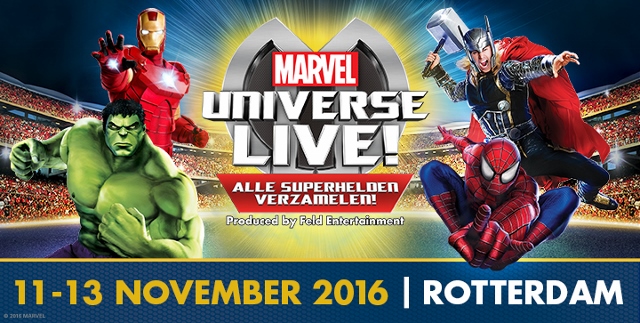 Win 4 tickets voor Marvel Universe LIVE!